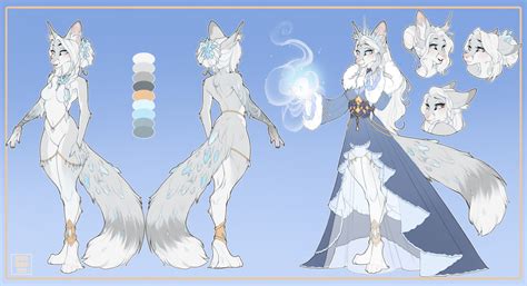 Anthro Arctic Fox Girl