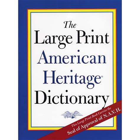 Large Type American Heritage Dictionary : Large Print Books