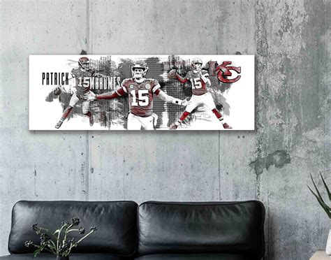 Patrick Mahomes Kansas City Chiefs Canvas Print Wall Art | Etsy