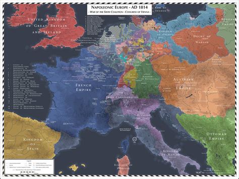 Napoleonic Europe - 1814 - Sixth Coalition by Cyowari on DeviantArt