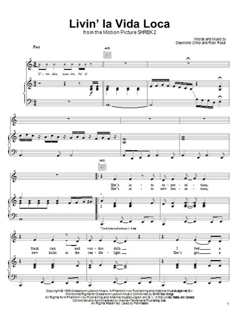 Livin' La Vida Loca | Sheet Music Direct