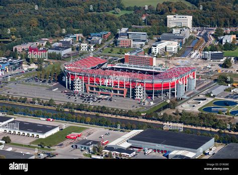 The Netherlands, Enschede, Football stadium, FC Twente. Aerial Stock ...