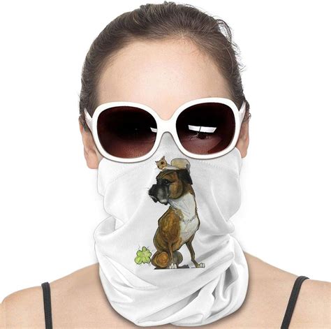 Boxer Dog Adult face mask for Men, Balaclava face mask for Women, Neck Gaiter dust mask Black at ...