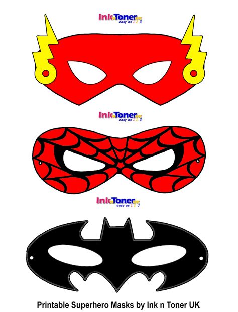 Printable Superhero Masks for Super Hero Day | Inkntoneruk Blog