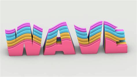 ArtStation - Wave text animation