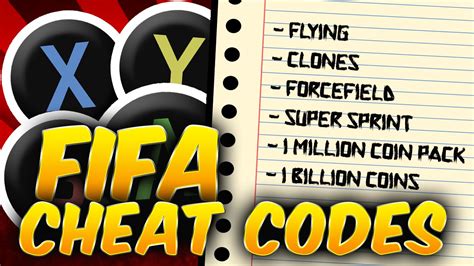 FIFA CHEAT CODES!! - YouTube