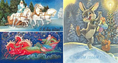 These Vintage Russian Christmas Cards Remind Us Of A Simpler Time