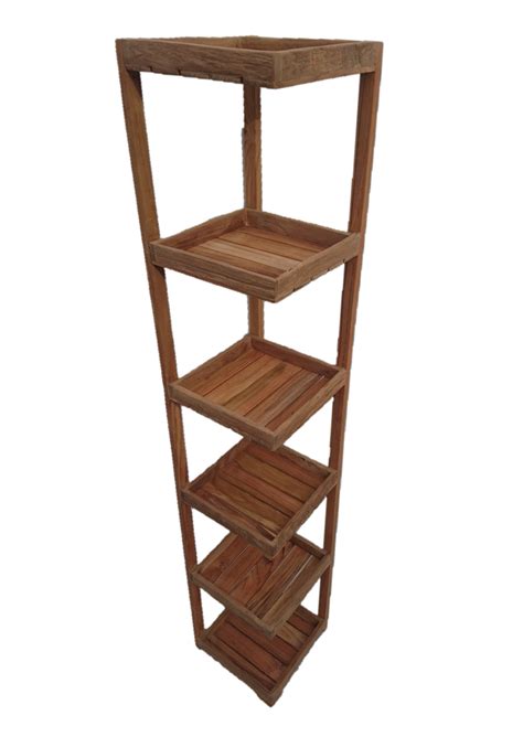 Teak shelf 6 tier Multi-Purpose Display Stand Shelf – Akha