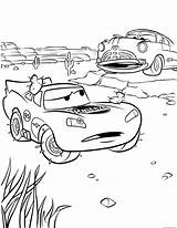 Lightning Mcqueen Coloring Pages Side View sketch template