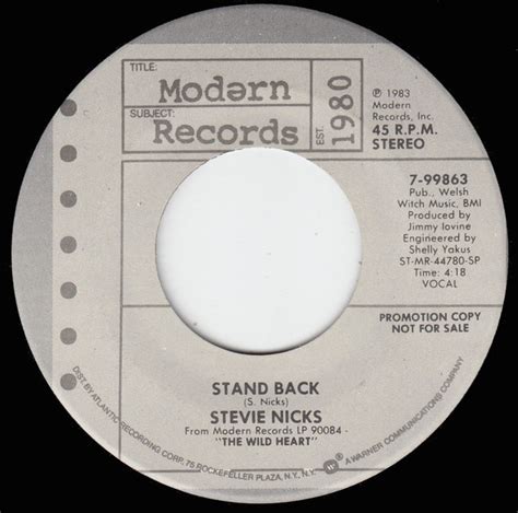 Stevie Nicks – Stand Back (1983, Speciality, SRC, Vinyl) - Discogs