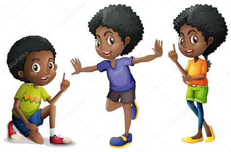 Three african american kids Stock Vector Image by ©interactimages ...