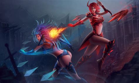 Ice vs Fire by Moonarc on DeviantArt