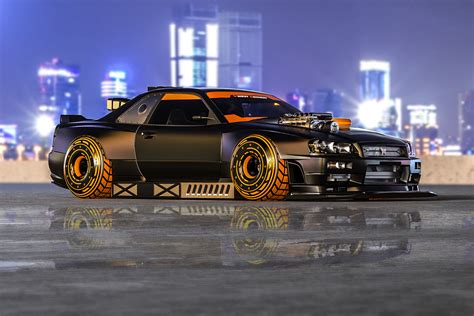 ArtStation - Nissan Skyline R34