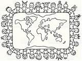 Kids Around The World Coloring Page Pages sketch template