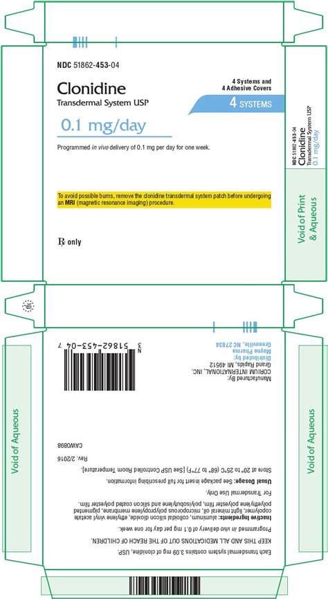 Clonidine Patch - FDA prescribing information, side effects and uses