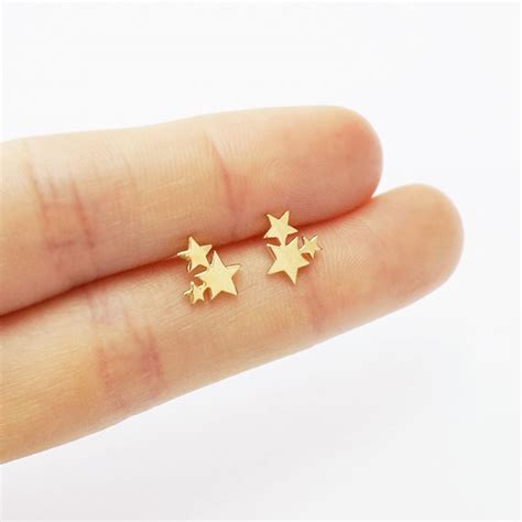 Women Golden Stainless Steel Cute Stud Earrings Carnations for Girls ...