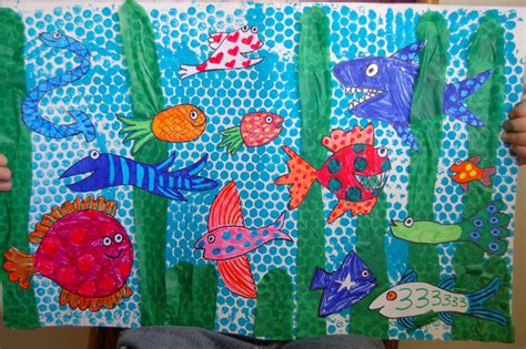 "Hooray For Fish" Mural ~ She's Crafty