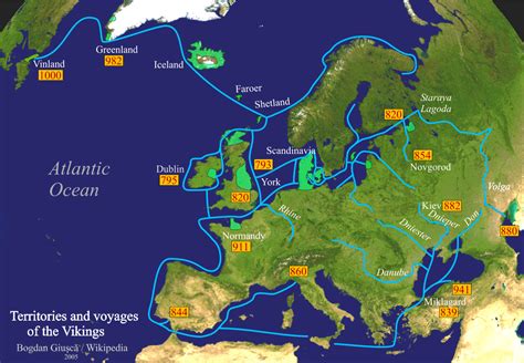 Territories and voyages of the Vikings | Viking facts, Viking history, Vikings