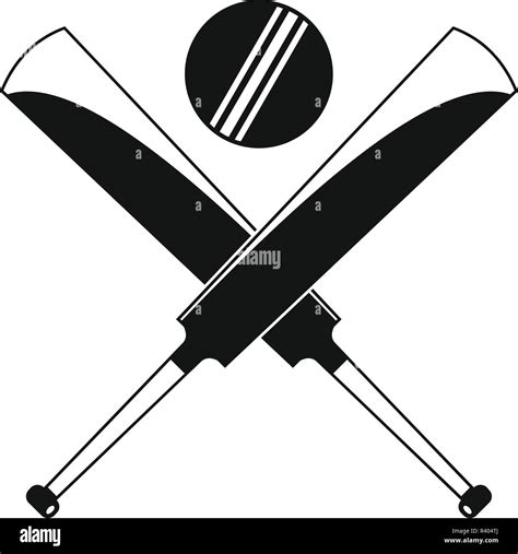 Cricket bats logo. Simple illustration of cricket bats vector logo for ...