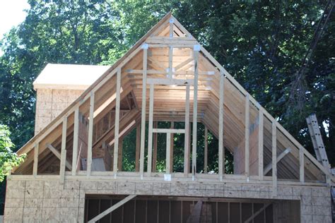 2 Car 2 Story Garage Using Attic Trusses and Dormer