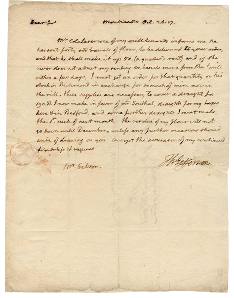 Lot Detail - Thomas Jefferson Authentic Signed Polygraph Letter ...