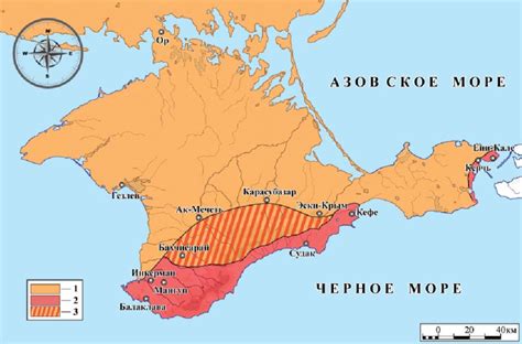 Political map of the Crimean Peninsula with the location of towns ...