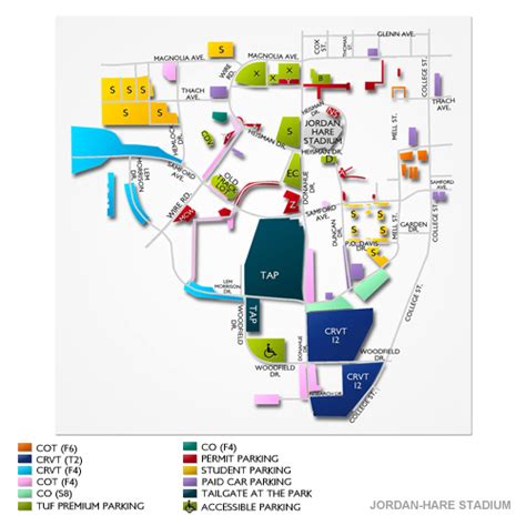 Jordan-Hare Stadium Parking - Jordan-Hare Stadium Parking Map | Vivid Seats