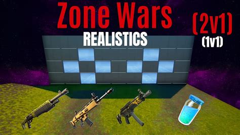 SPEED REALISTICS ZONE WARS [2V1-1V1] - Fortnite Creative Map Code - Dropnite