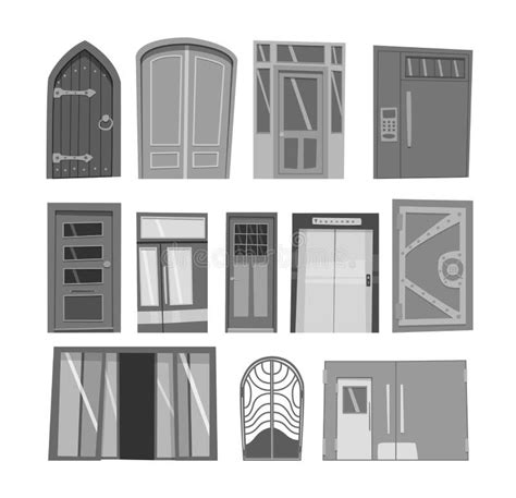 Door vector illustration. stock vector. Illustration of indoors - 79507978