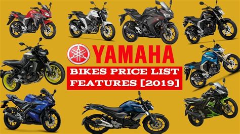 Yamaha Bikes Price List in India [2019] | Mileage | Features & Review ...