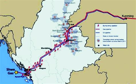 China Myanmar Oil and Natural Gas Pipeline Project Image Source: Shwe ...