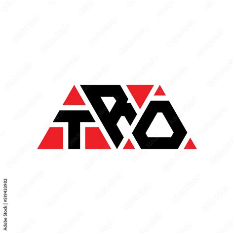 TRO triangle letter logo design with triangle shape. TRO triangle logo design monogram. TRO ...