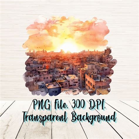 City Sunset PNG File, Instant Digital Download, T Shirt Sublimation ...