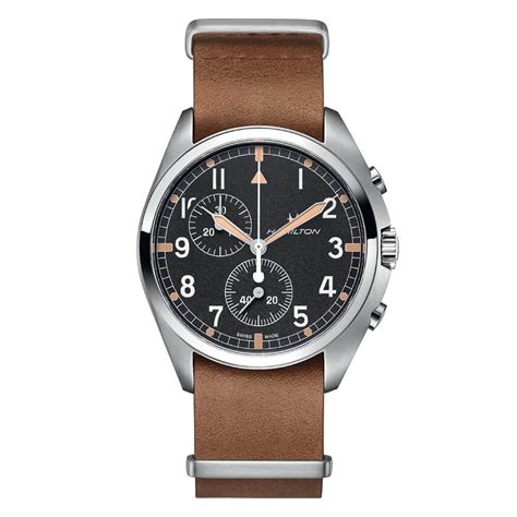 Hamilton Khaki Aviation Pilot Pioneer Chronograph Quartz Watch, 41mm - H76522531 | Ben Bridge ...