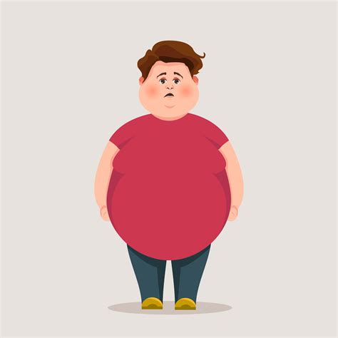 Funny Fat Guy. Vector Character. 344268 Vector Art at Vecteezy