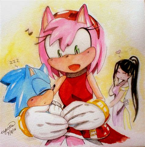 Baby sonic and amy by esbelle on DeviantArt