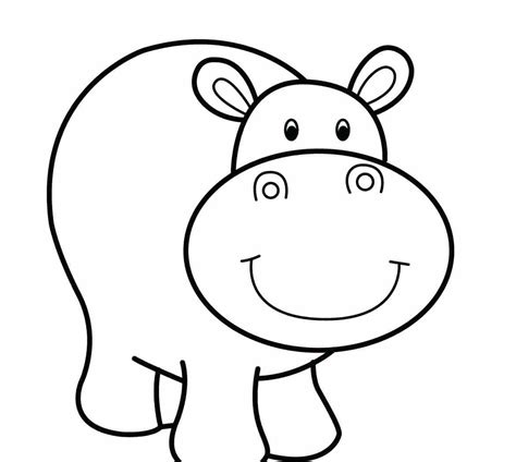 Hippo Drawing For Kids | Free download on ClipArtMag