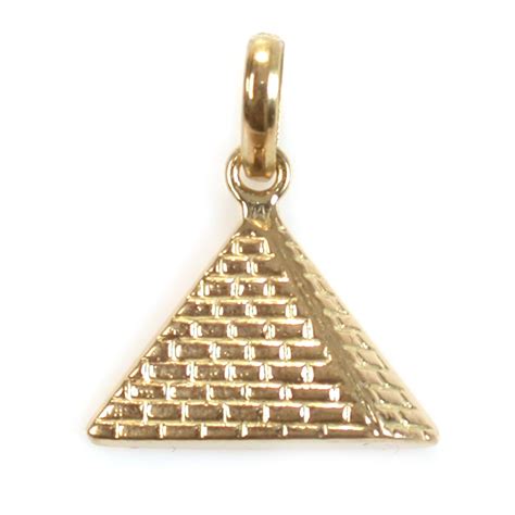 18K Gold Pyramid pendant - Egyptian jewelry - Egypt7000