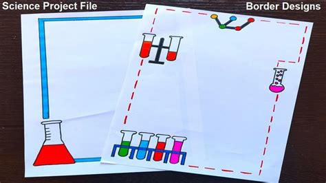 chemistry science project file border designs simple and easy to drawing