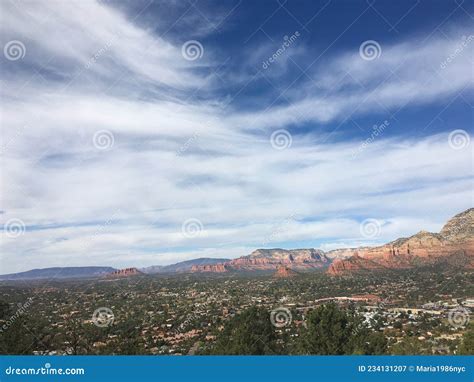 View from Airport Overlook in Sedona, Arizona in November. Stock Image ...