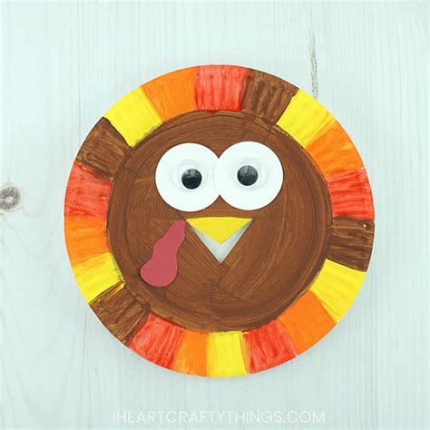 Paper Plate Thanksgiving Crafts - I Heart Crafty Things