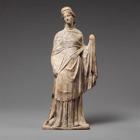 Terracotta statuette of a draped woman | Greek, Asia Minor ...