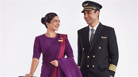 Air India crew flaunts saree pantsuits as new uniform by Manish ...