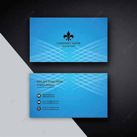 Blue Business Card Design Template Download on Pngtree