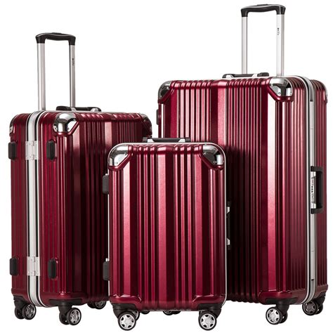 Aluminium Frame Suitcase 3 Piece Set Luggage TSA Lock OFFER ...