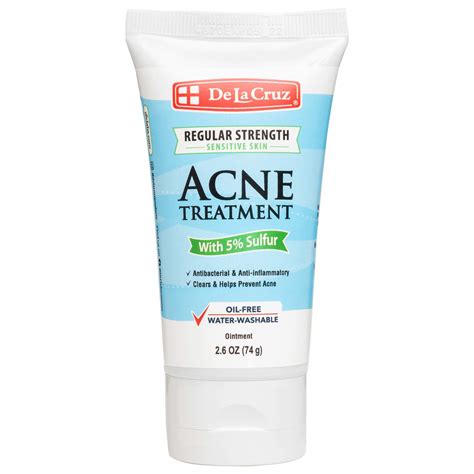 Buy De La Cruz 5% Sulfur Ointment Acne - Medication to Clear Cystic Acne Pimples and Blackheads ...