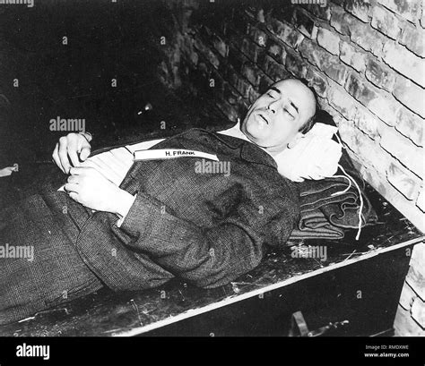 Reich Minister Hans Frank after his execution by hanging on October 16 ...