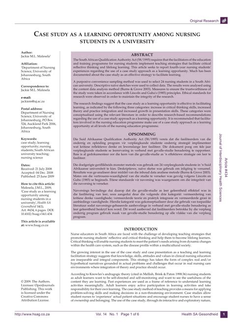 How To Present A Case Study In Nursing - Study Poster