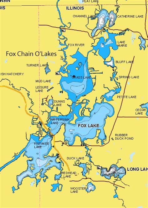 Chain Of Lakes Map - Living Room Design 2020