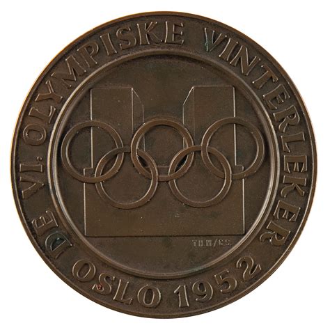 Oslo 1952 Winter Olympics Copper Participation Medal | RR Auction